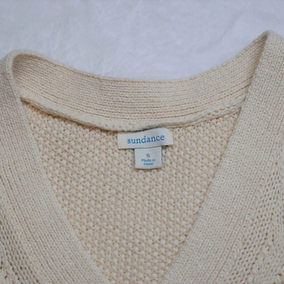Sundance Sweater Tank Tunic Sz S Kenzie Cable Crochet Neutral Coastal Boho - Picture 9 of 13